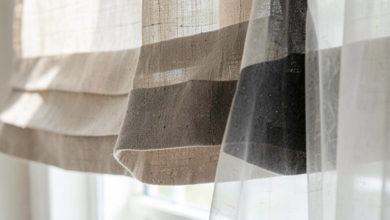 Materiały w gotowych roletach rzymskich