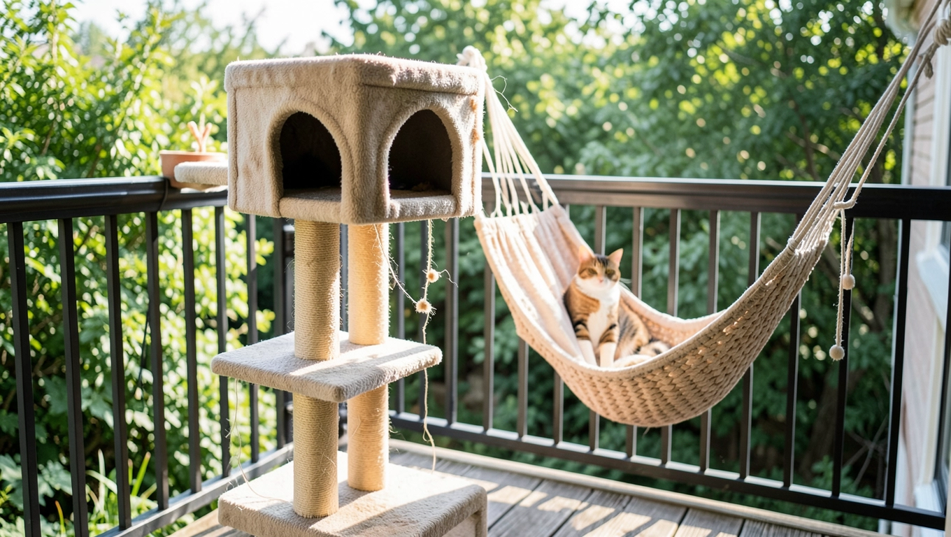 Meble dla kota na balkon