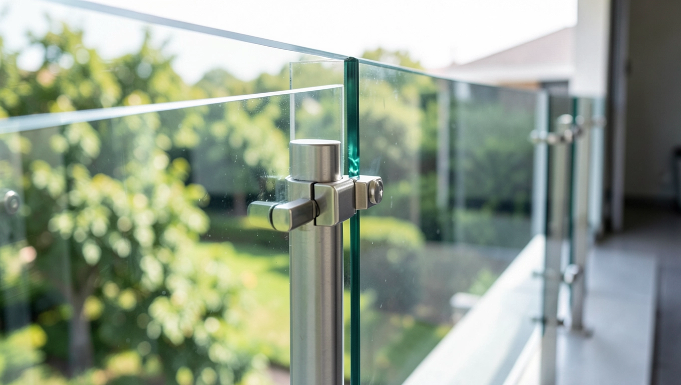 Montaż balustrady szklanej na balkonie