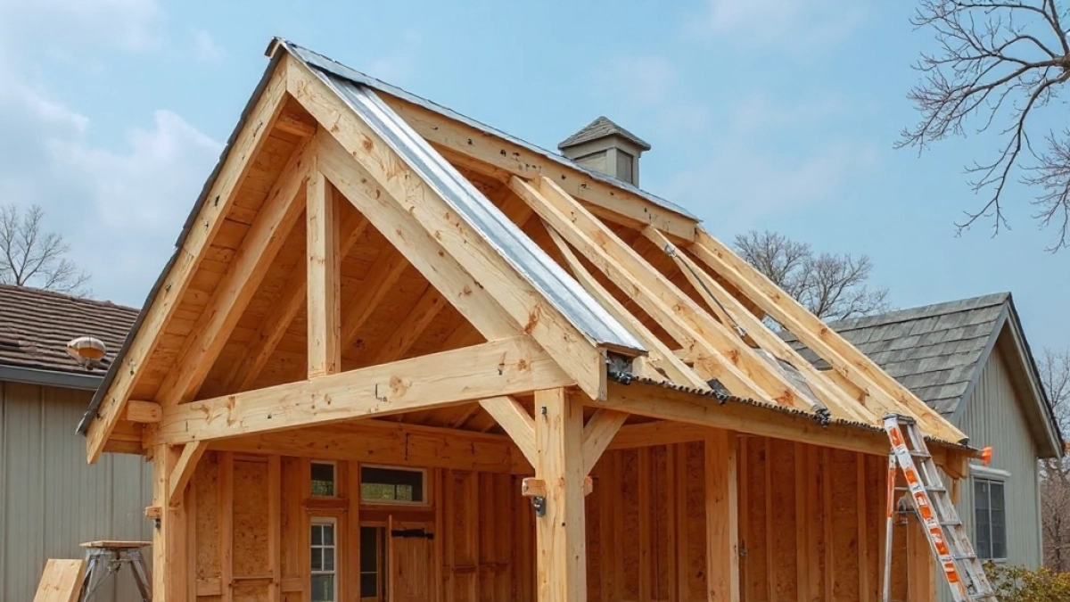 montaż dachu jednospadowego