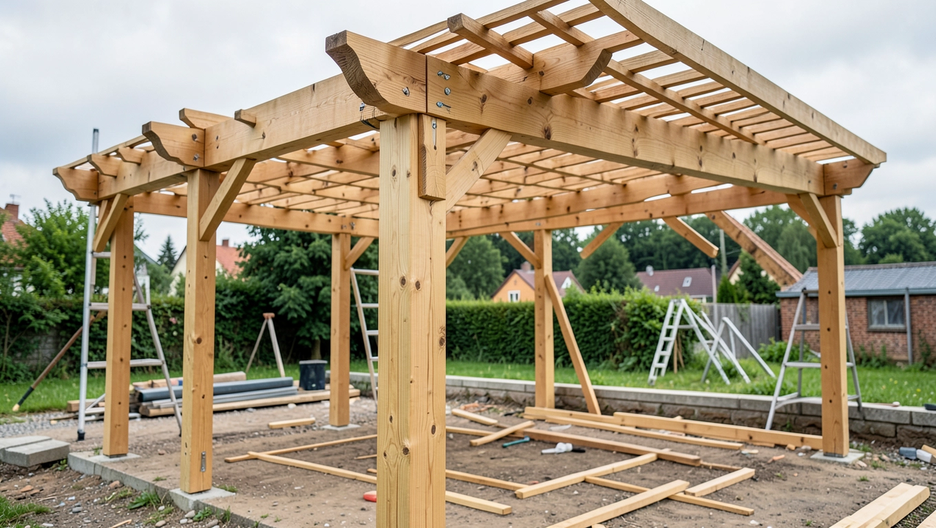 Montaż pergoli drewnianej cena Elbląg