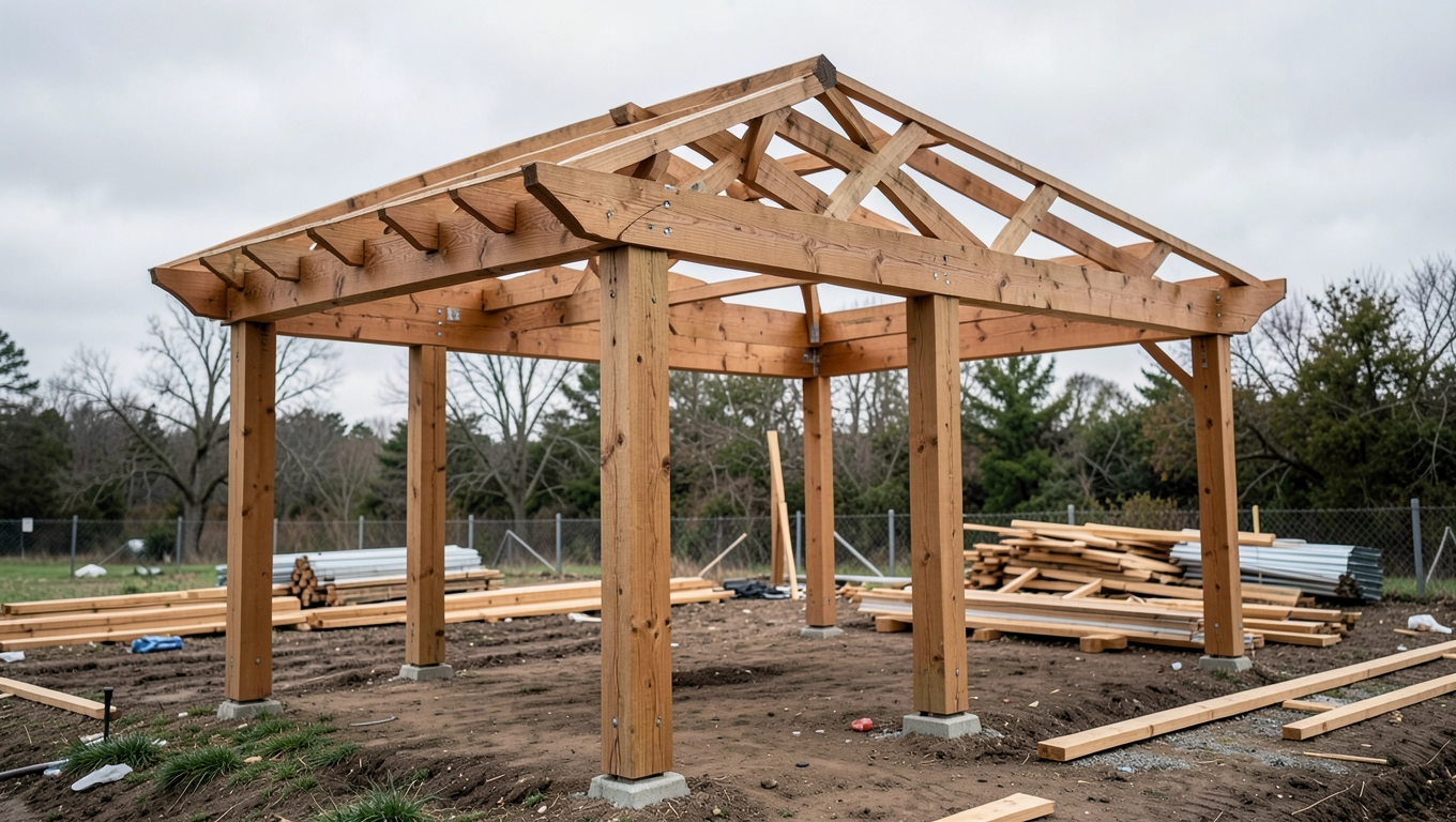 Montaż pergoli drewnianej cena