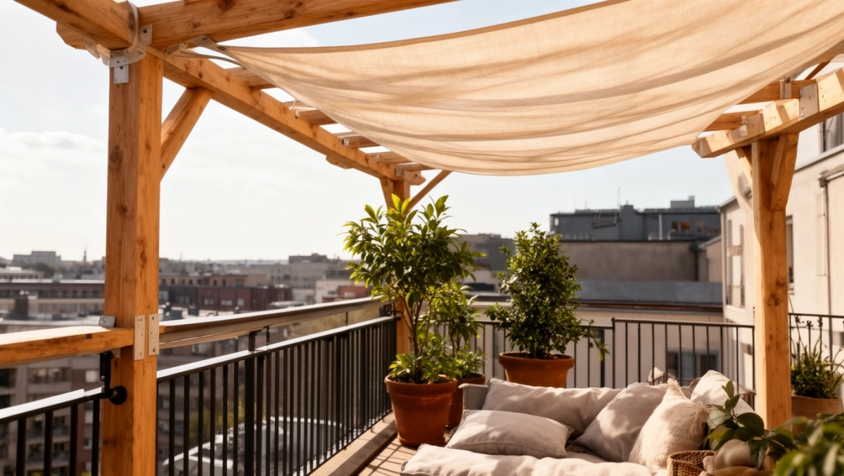 Montaż pergoli na balkonie