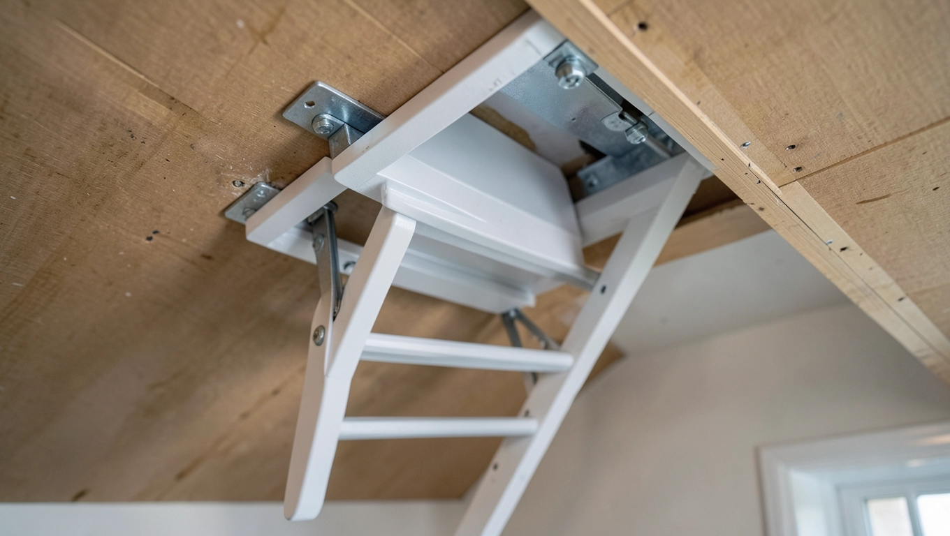 Montaż schodów strychowych w suficie podwieszanym cena