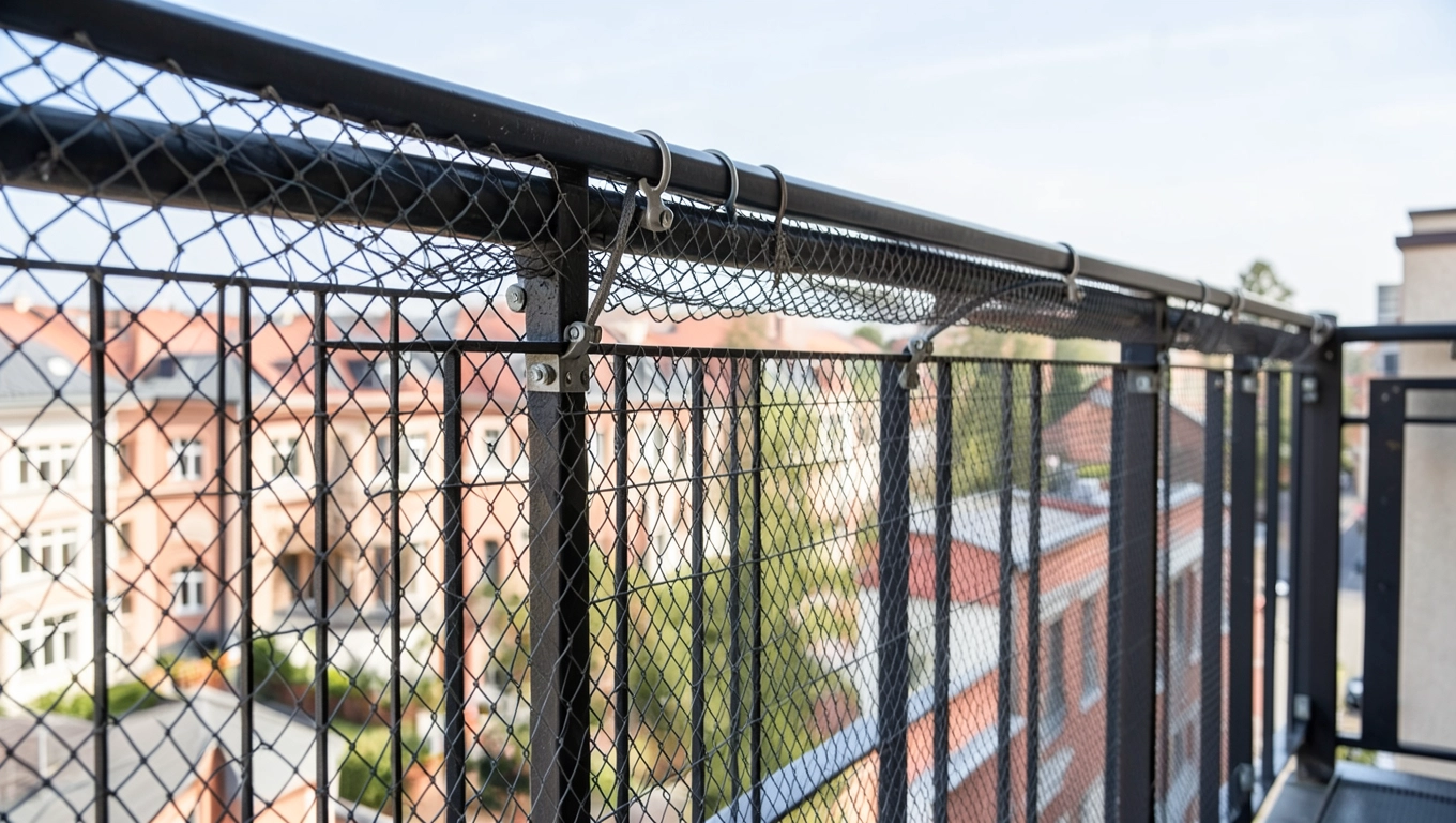 Montaż siatki na balkon Łódź