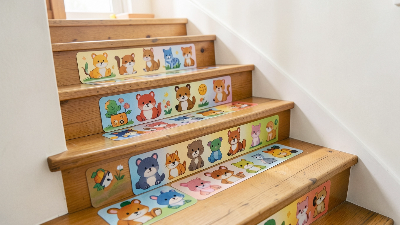 Naklejki na schody do przedszkola
