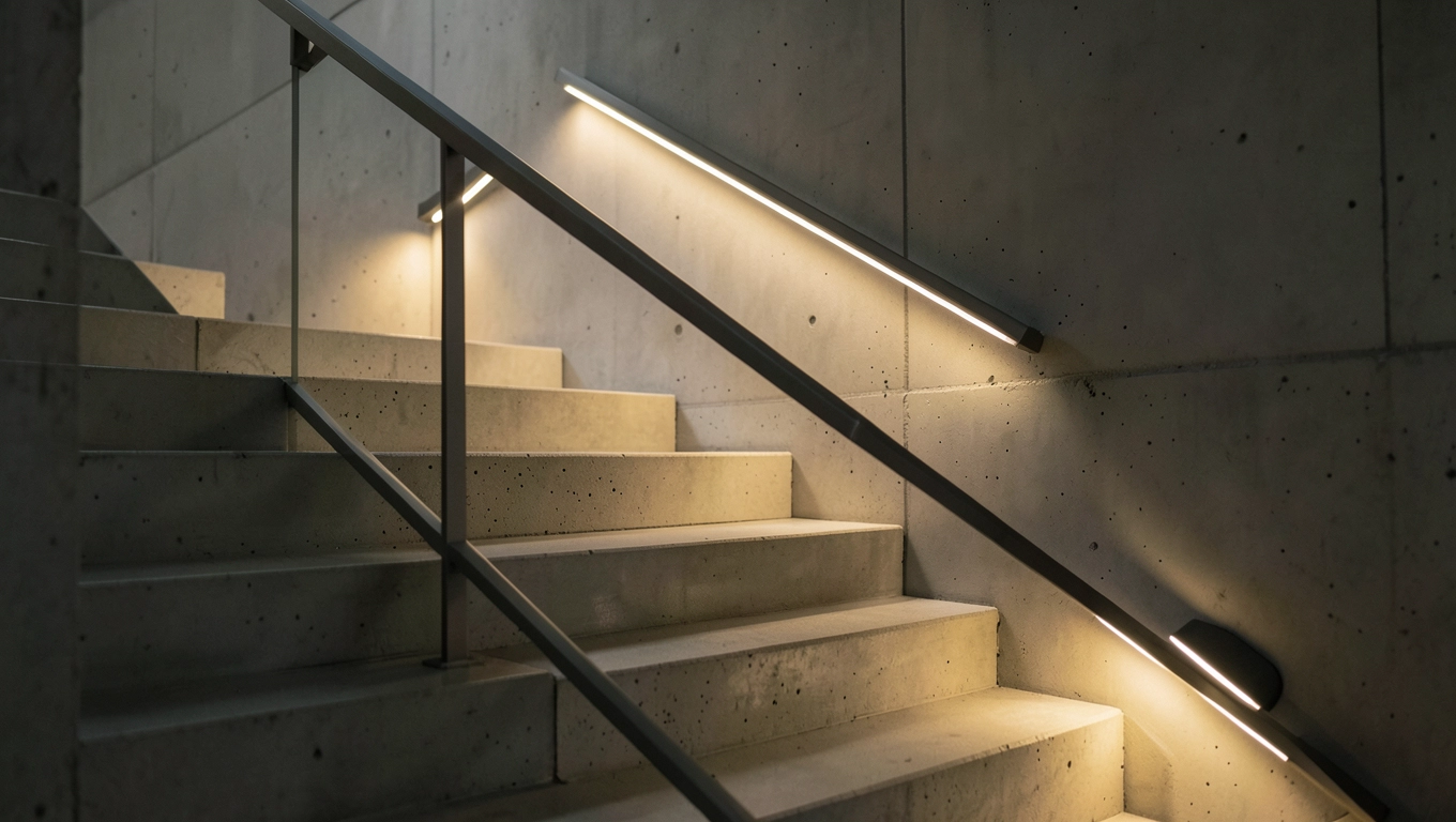 Nowoczesna lampa na klatkę schodową
