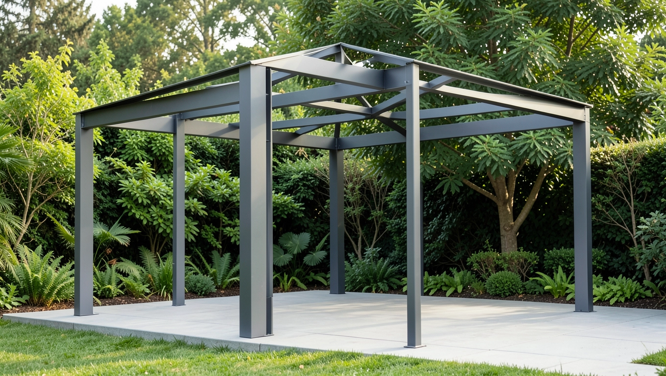 Nowoczesne altany ogrodowe metalowe
