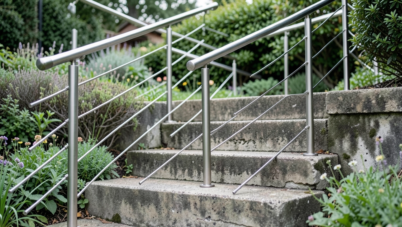 Nowoczesne balustrady na schody zewnętrzne