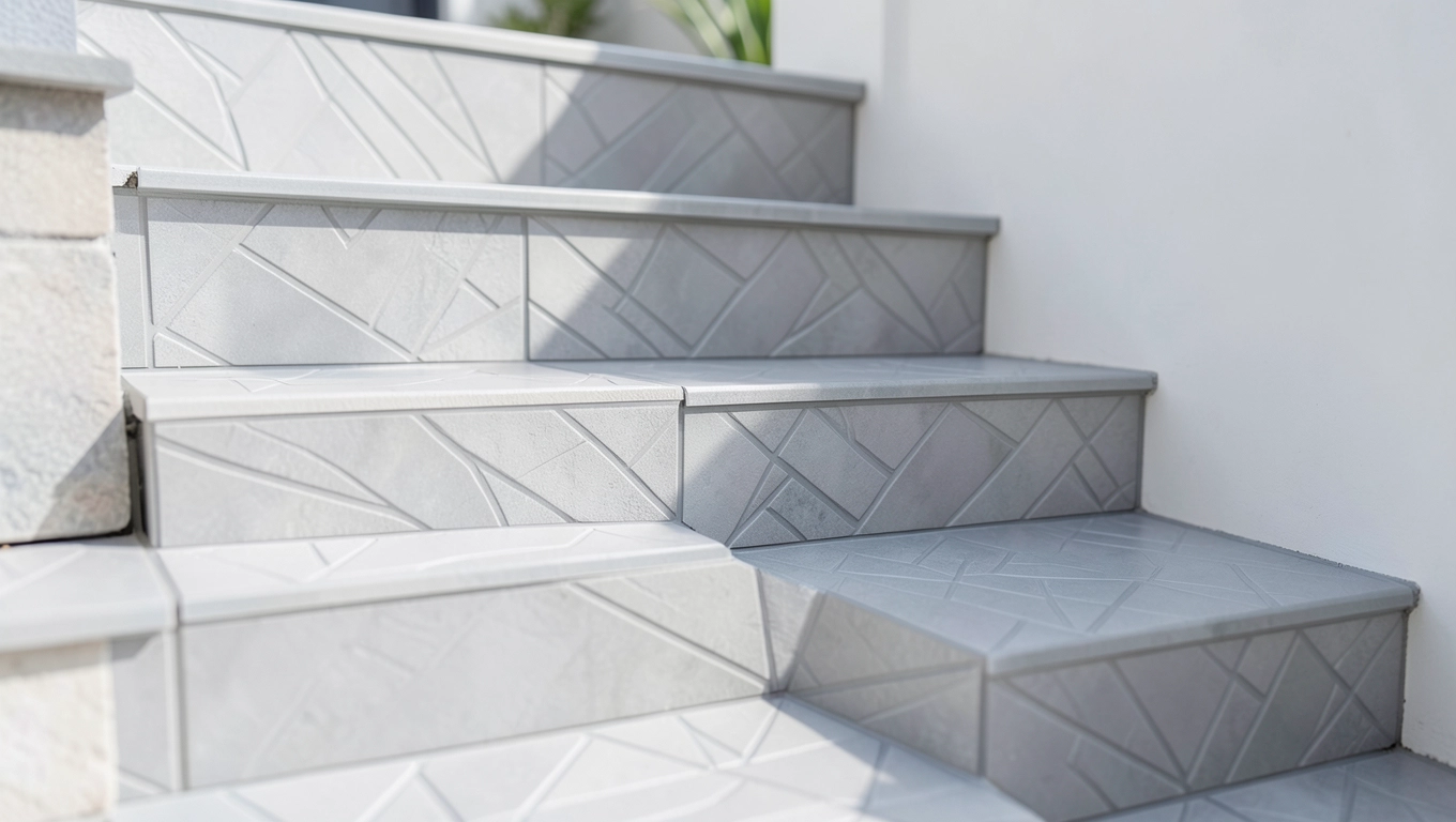 Nowoczesne płytki na schody zewnętrzne