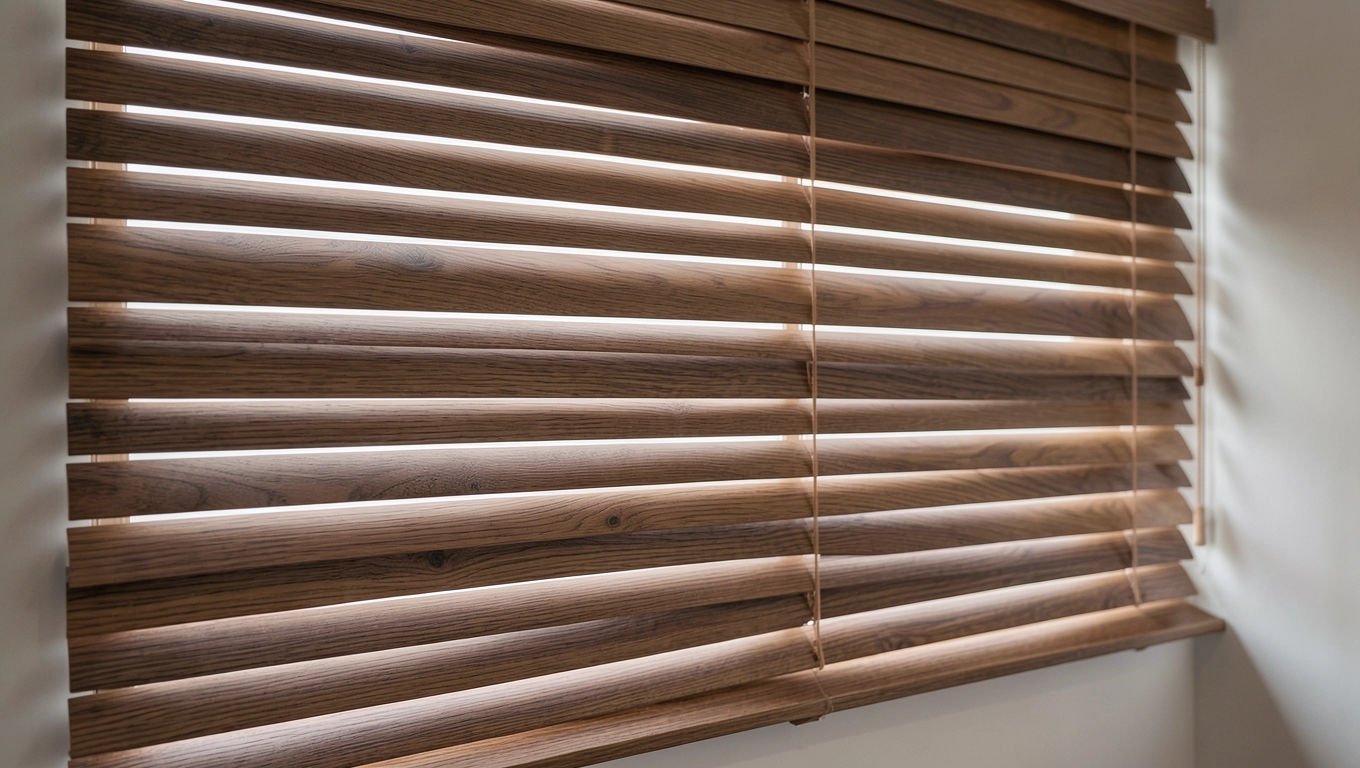 Nowoczesne rolety wewnętrzne drewniane