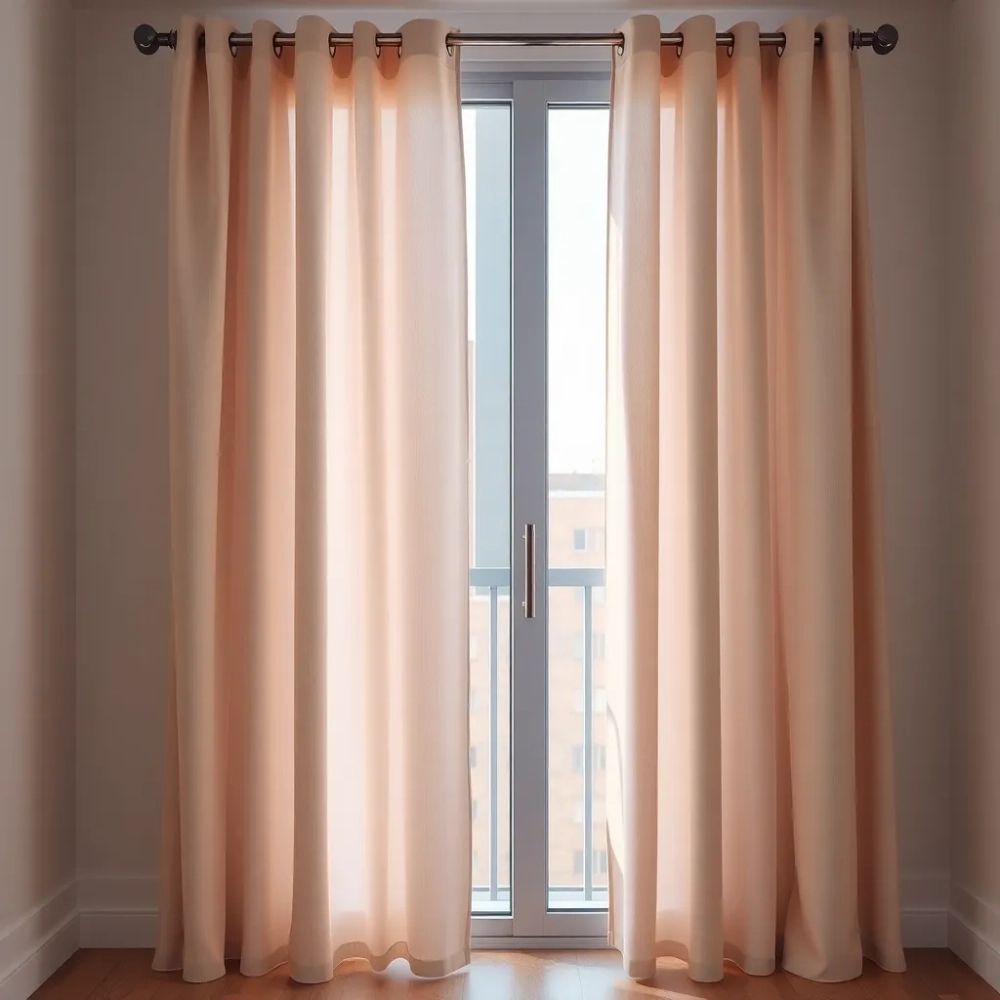 Nowoczesne zasłony na okno balkonowe