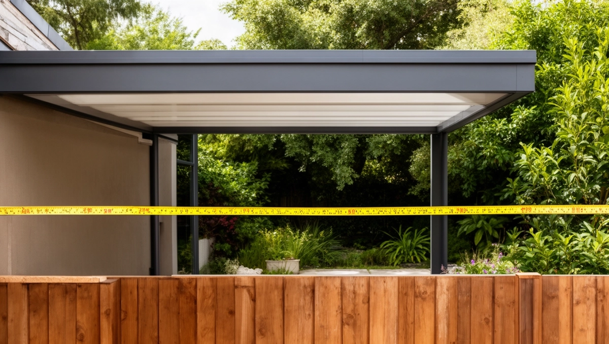 odległość zadaszenia od granicy działki