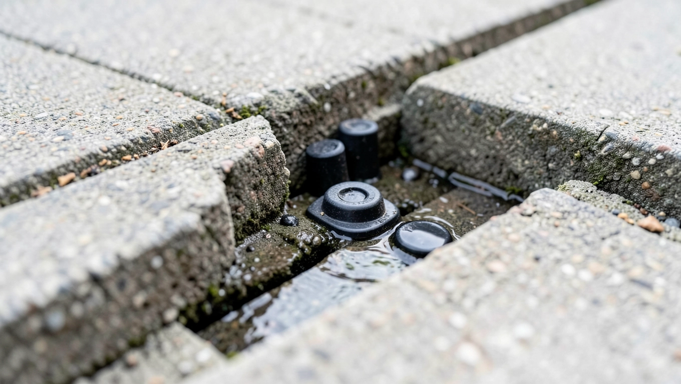 Odpływ wody i wentylacja z podkładkami