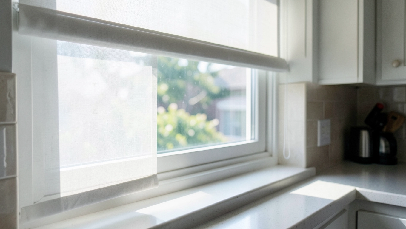 Okno w kuchni firanka czy roleta
