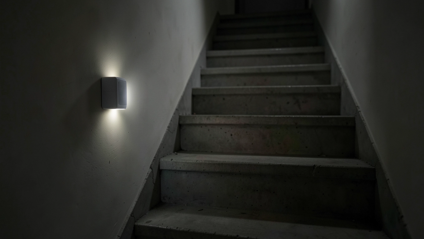 Oświetlenie klatki schodowej z czujnikiem ruchu na baterie