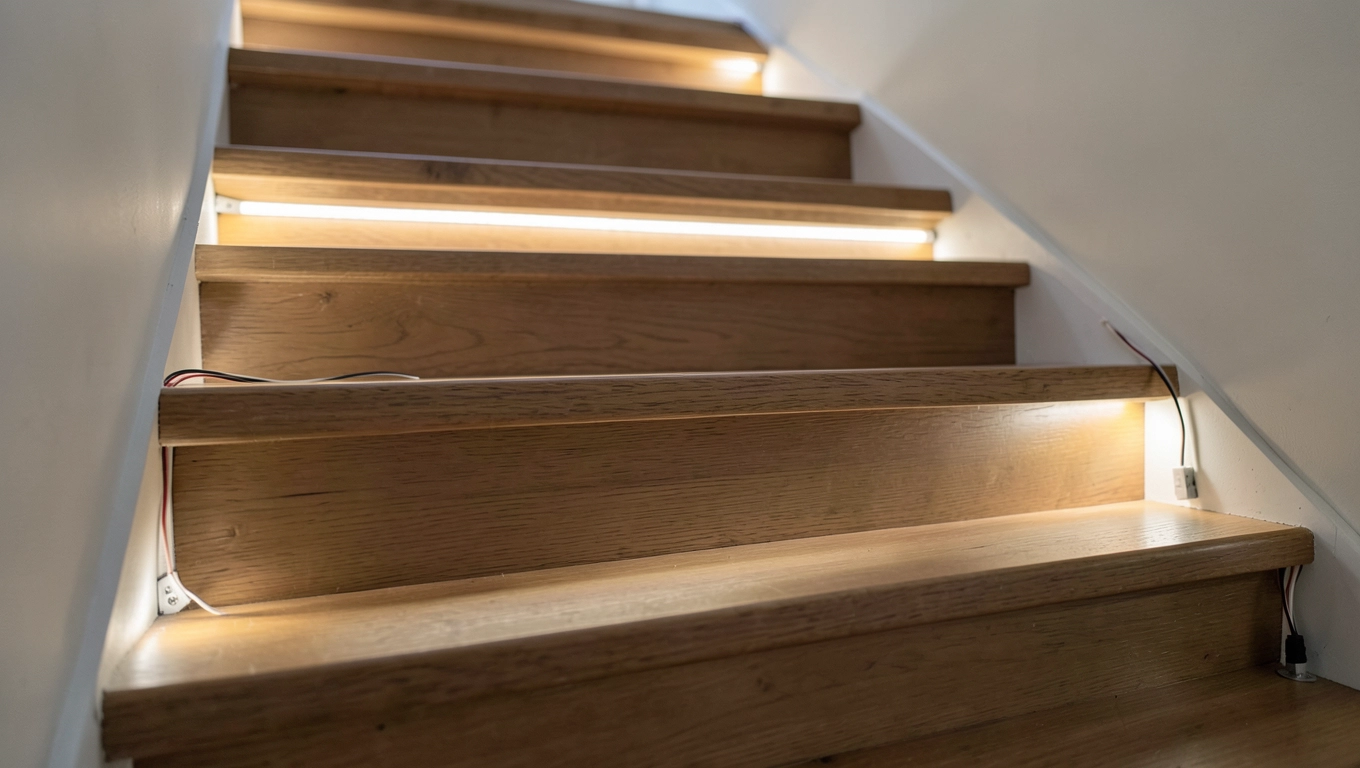 Oświetlenie schodowe montaż