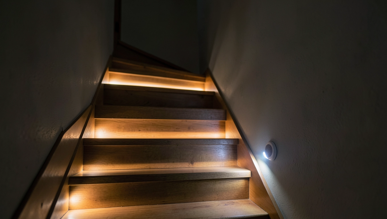 Oświetlenie schodowe z czujnikiem ruchu
