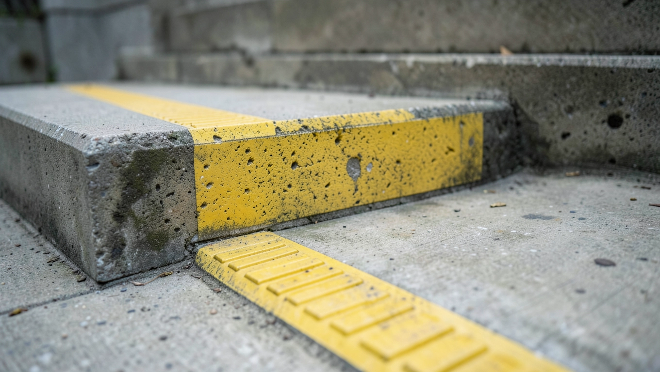 Oznakowanie schodów dla niewidomych