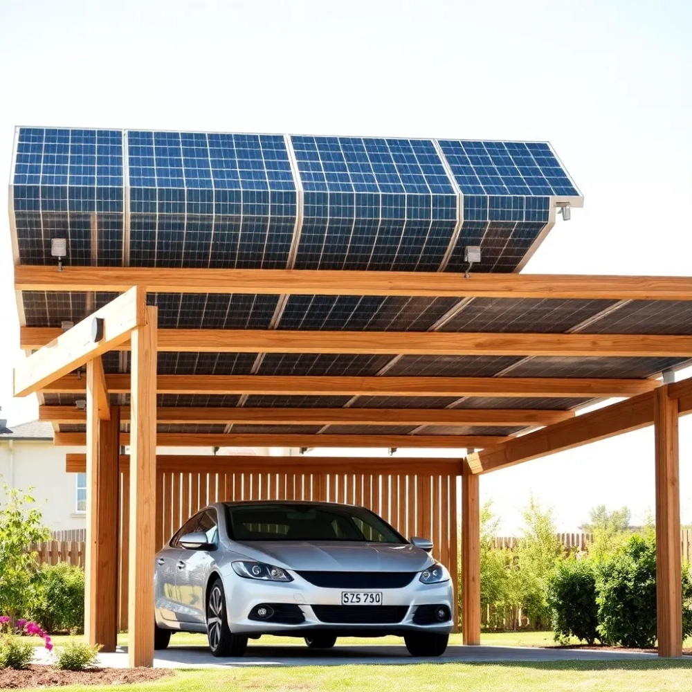 Panele fotowoltaiczne jako zadaszenie wiaty