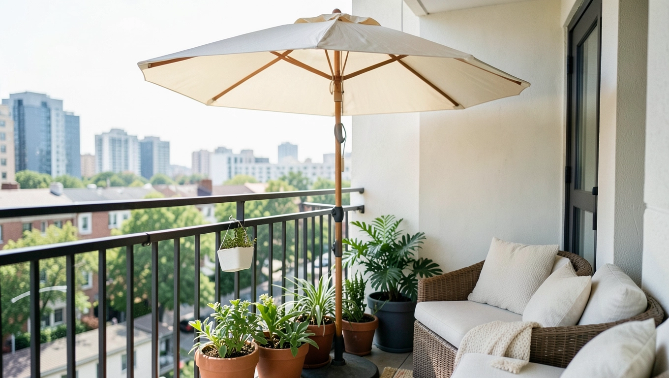 Parasol na mały balkon