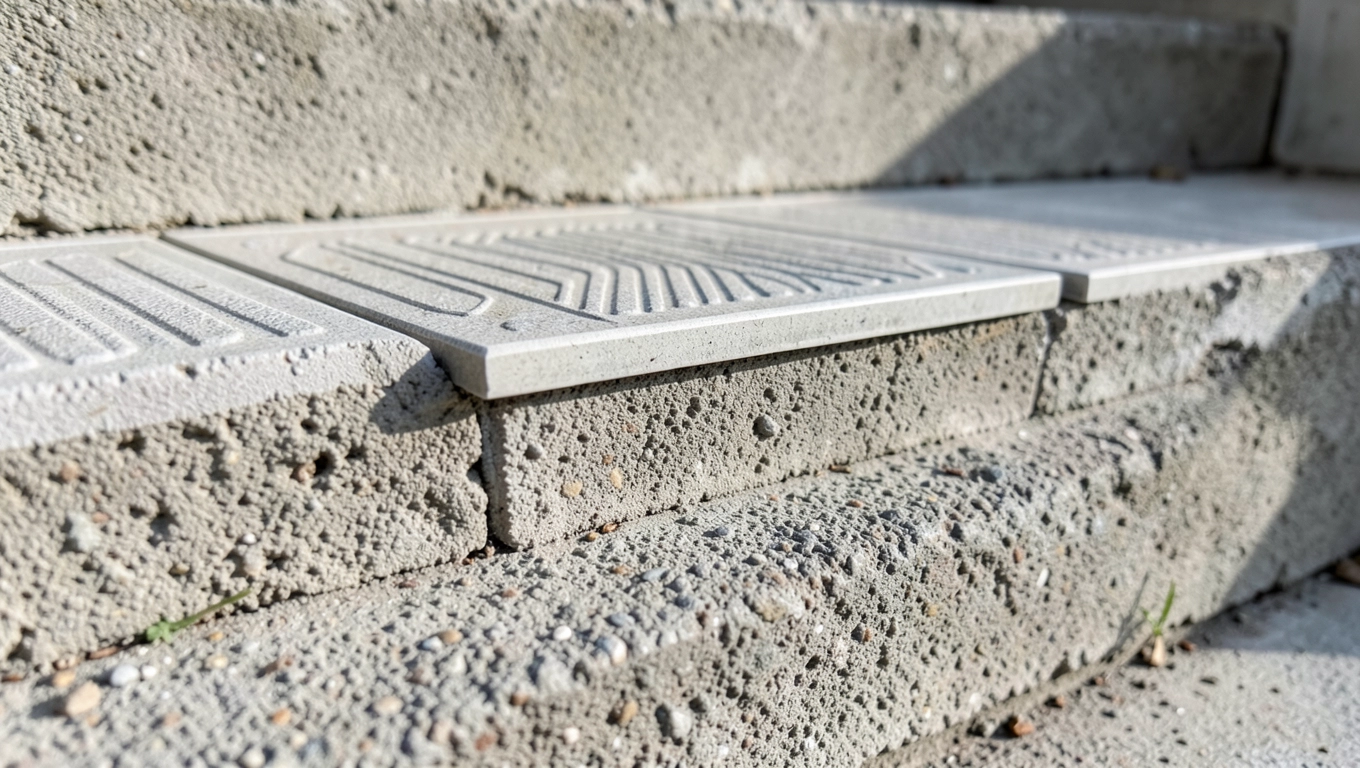 Płytki na schody zewnętrzne betonowe