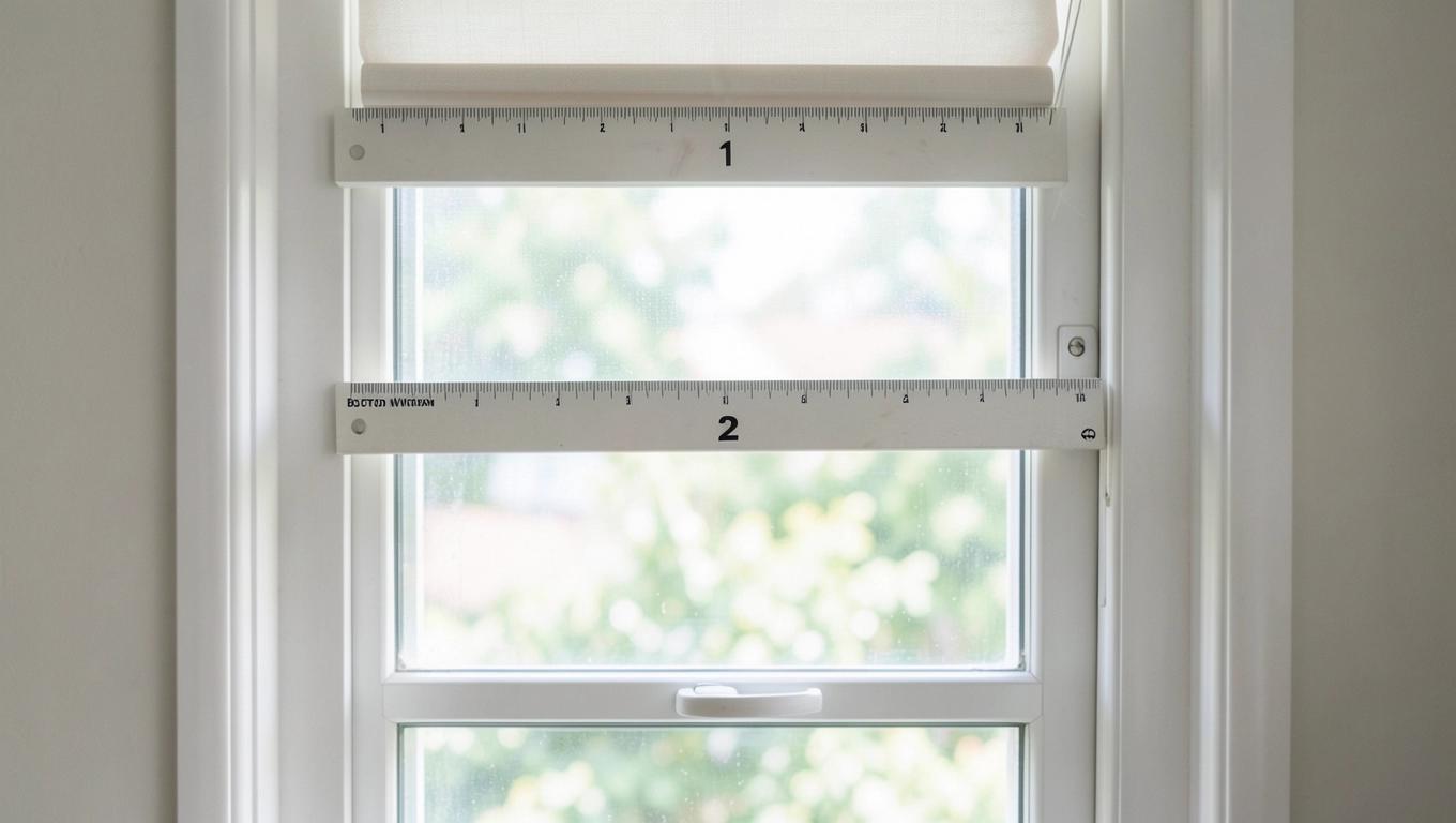 Pomiar okna do rolety rzymskiej bez mechanizmu