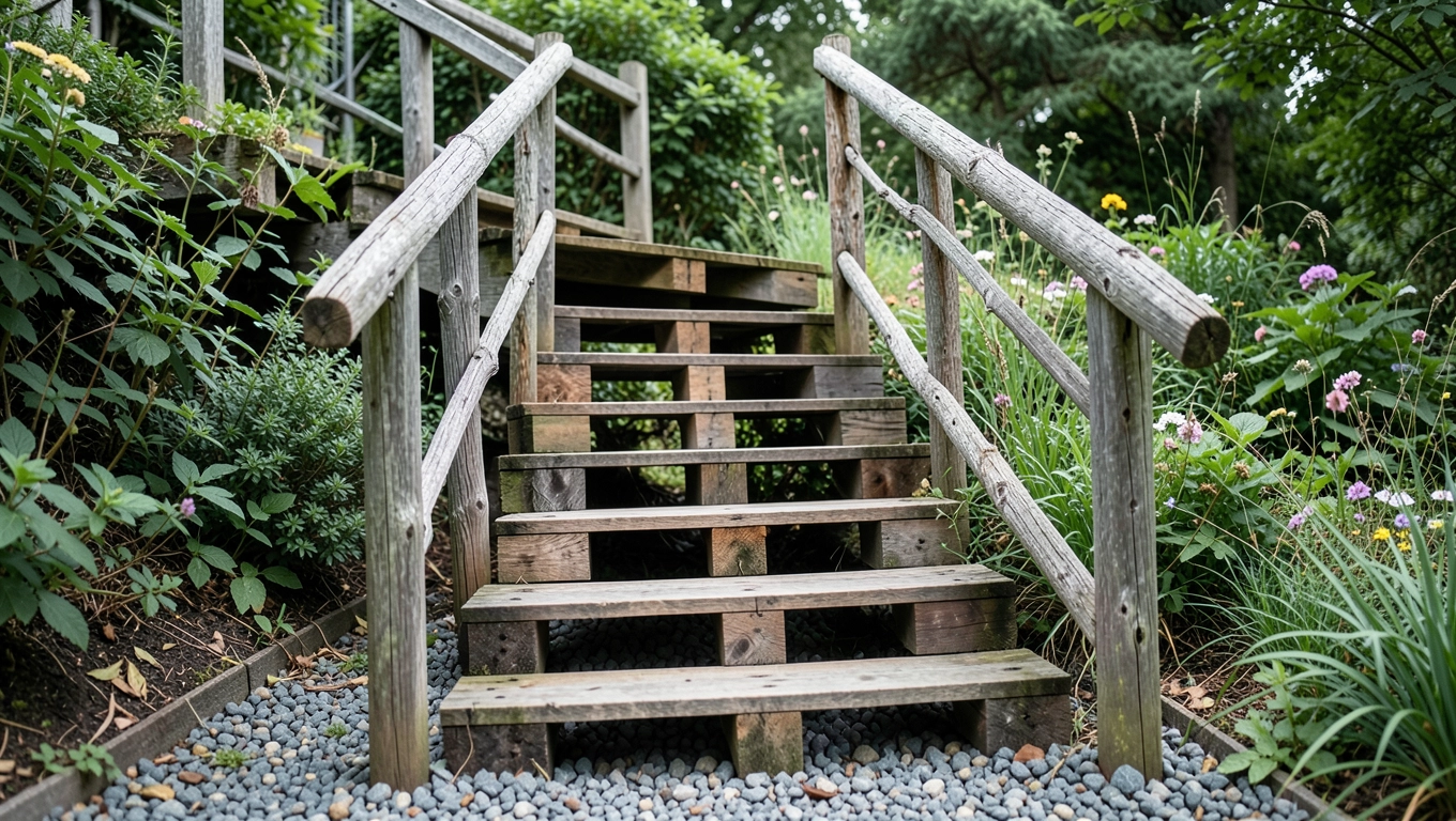Pomysł na tanie schody zewnętrzne