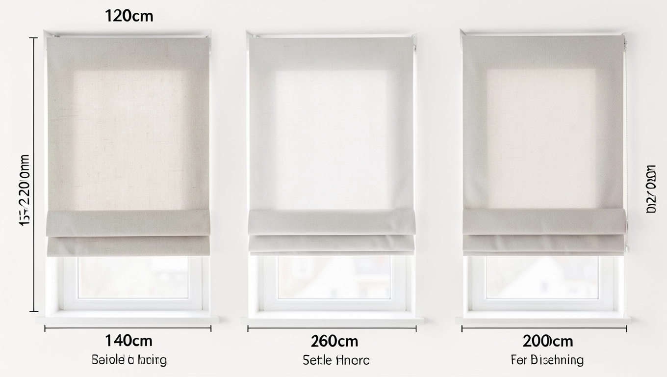 Popularne rozmiary gotowych rolet rzymskich