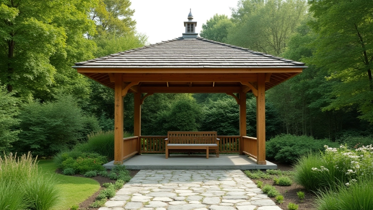 projekt altany ogrodowej z dachem jednospadowym