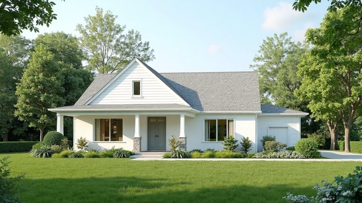 Projekt domu z dachem dwuspadowym bez garażu