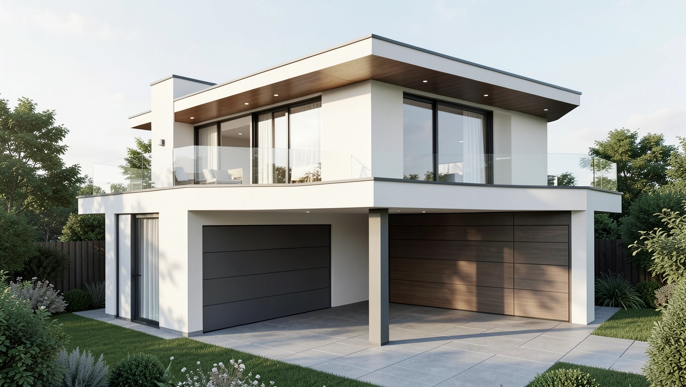 Projekt domu z tarasem nad garażem