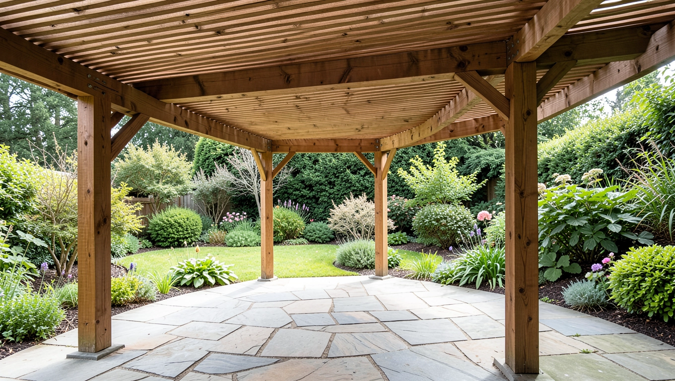 Projekt zadaszenia tarasu z drewna