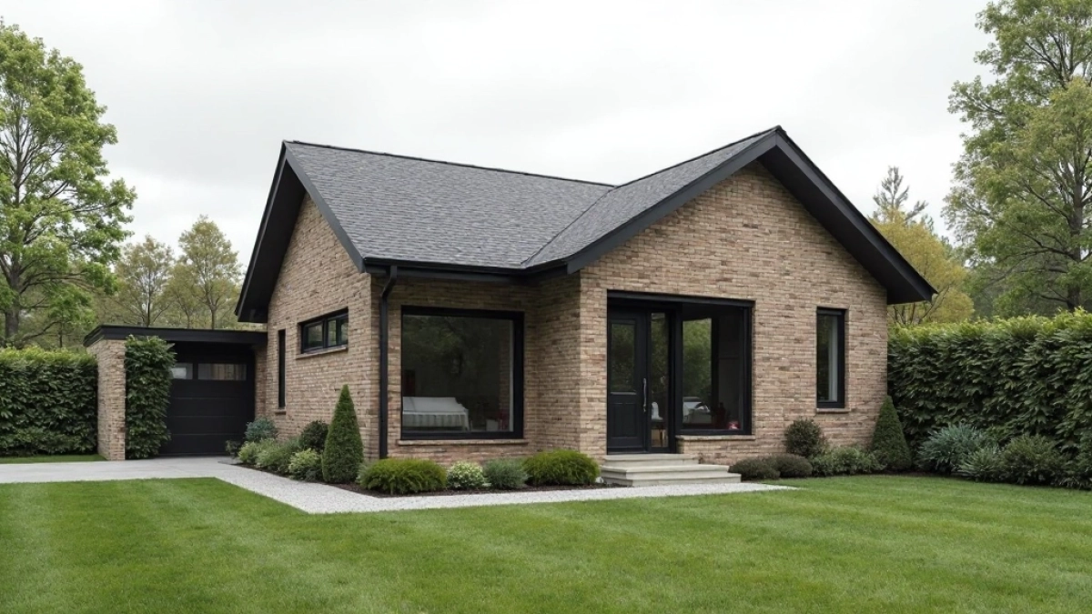 Projekty domów bez garażu z dachem dwuspadowym