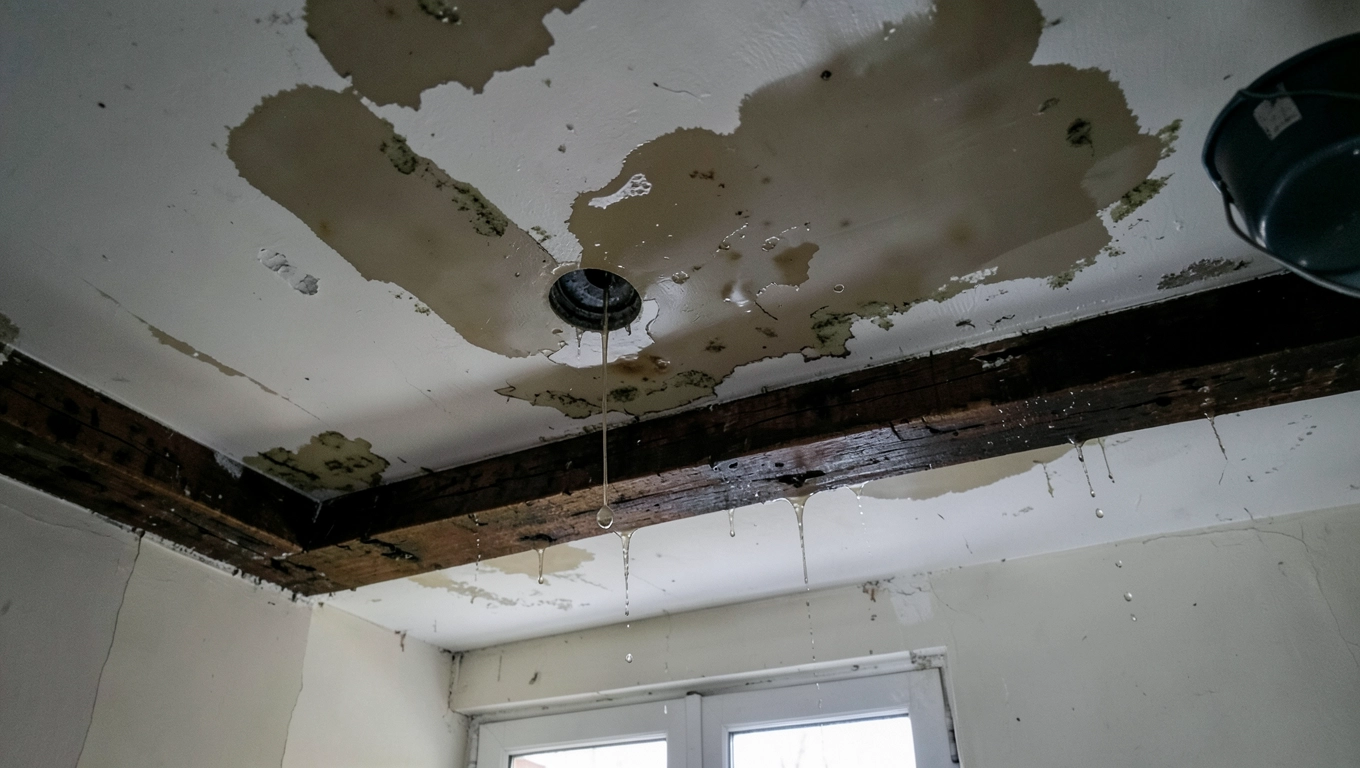 Przeciekający dach na ostatnim piętrze