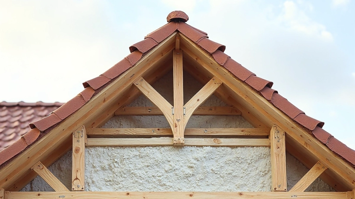 przekrój dachu dwuspadowego