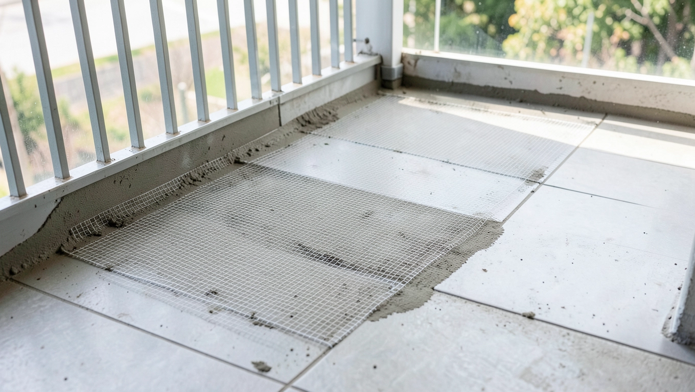 Przygotowanie podłoża pod płytki na balkonie