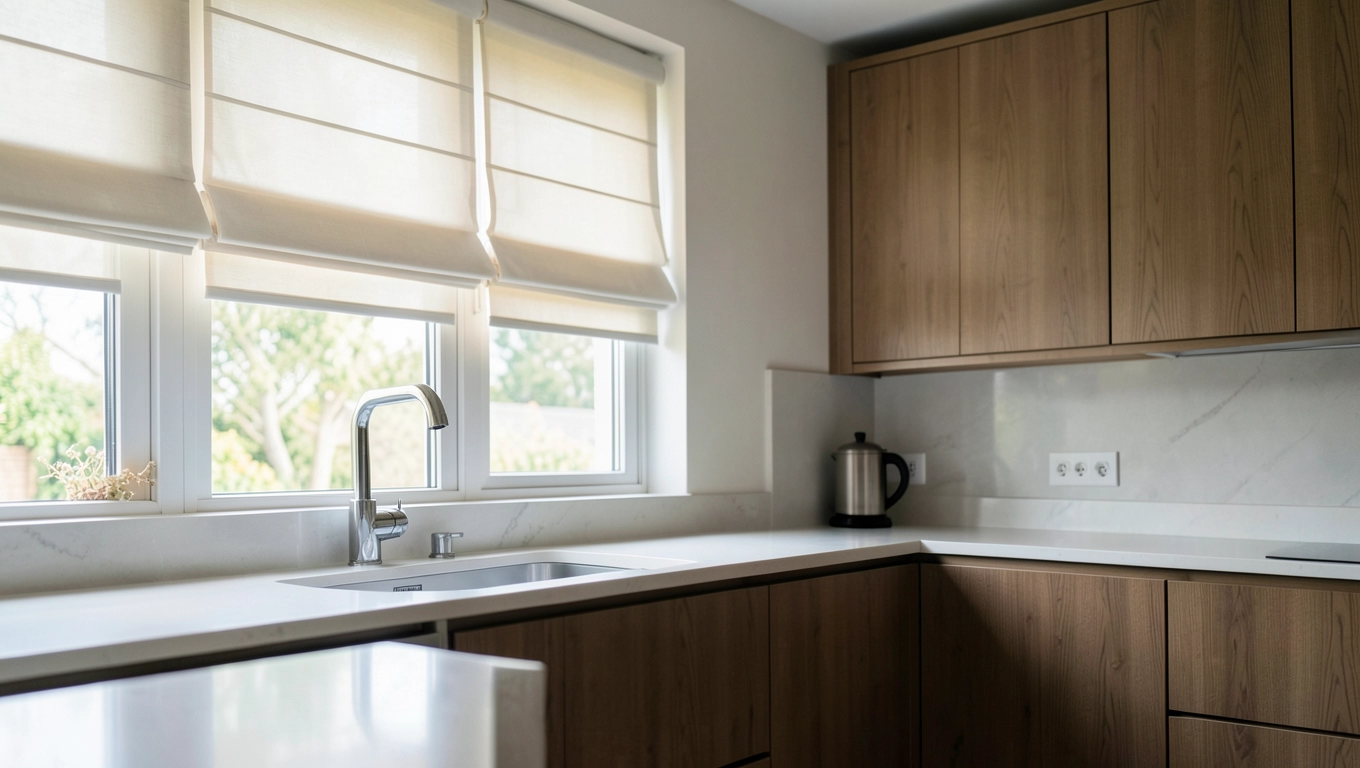 Roleta rzymska w kuchni aranżacje