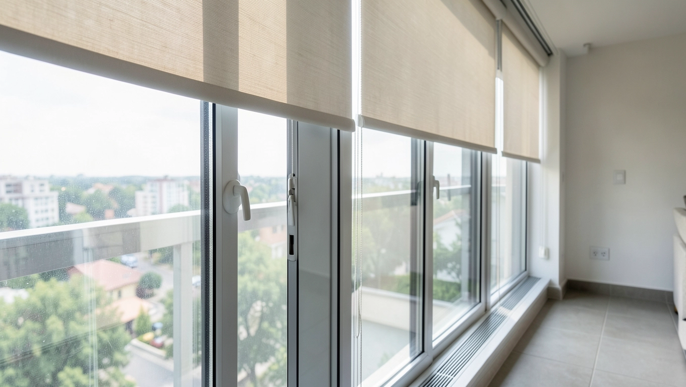 Rolety na drzwi balkonowe z prowadnicami