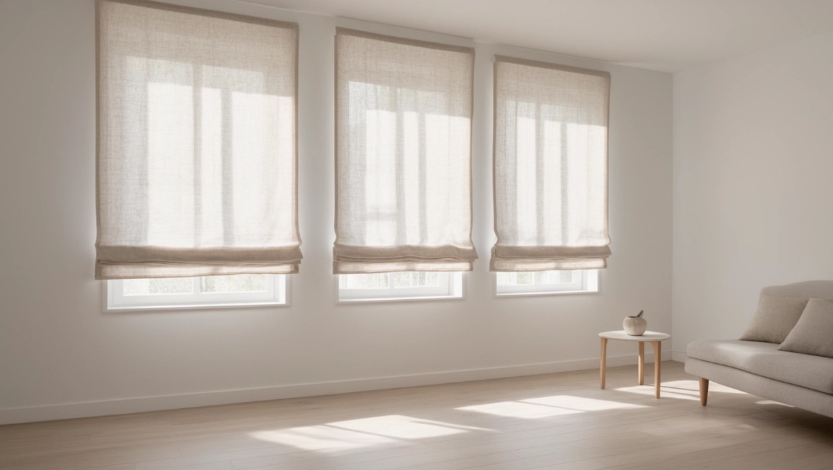 rolety rzymskie w stylu skandynawskim