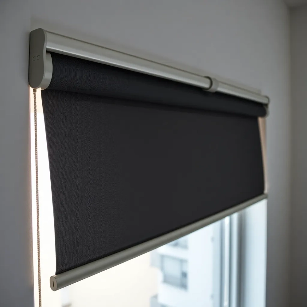 Rolety w kasecie aluminiowej z prowadnicami