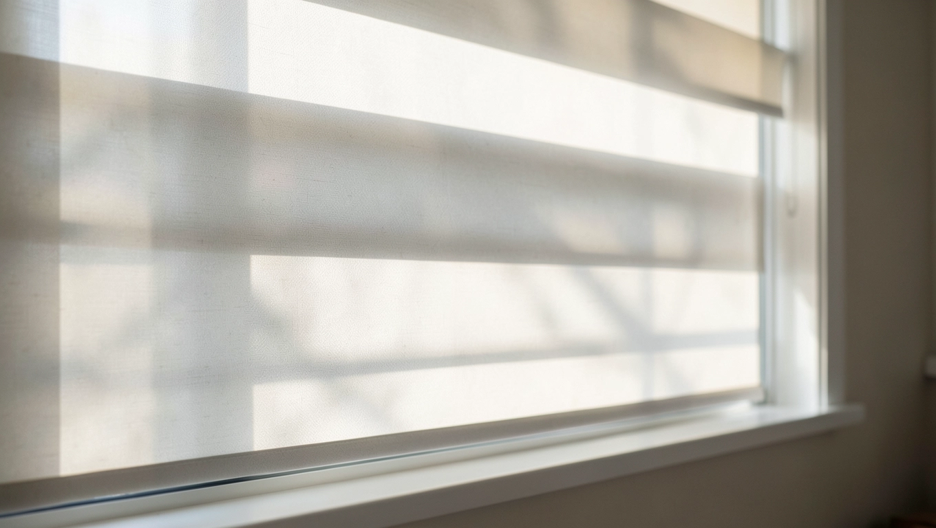Rolety w świetle szyby