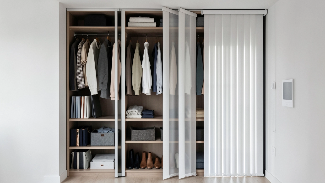 Rolety zamiast drzwi do szafy