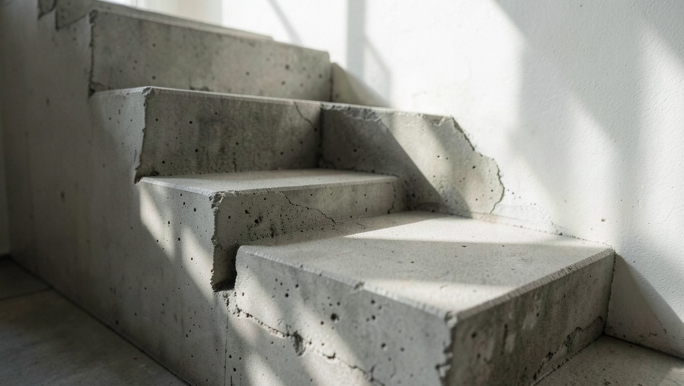 Różna wysokość stopni schodów