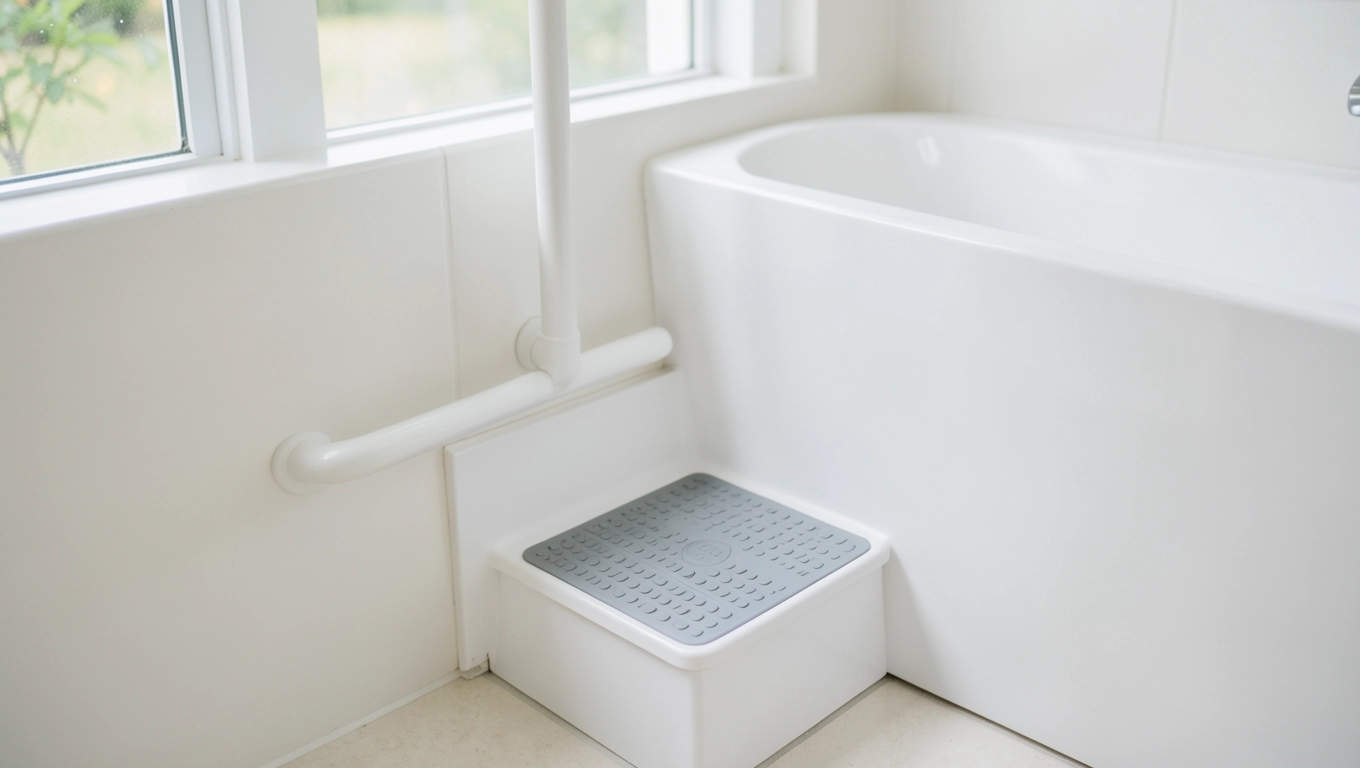 Schodki do wanny z poręczą