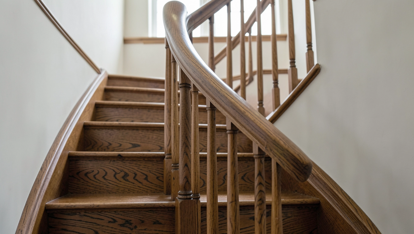 Schody drewniane z podstopniami