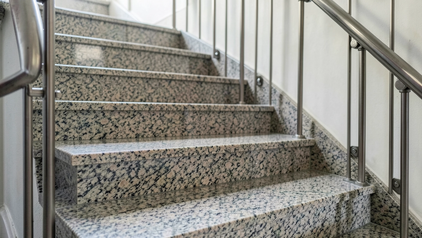Schody granitowe z montażem