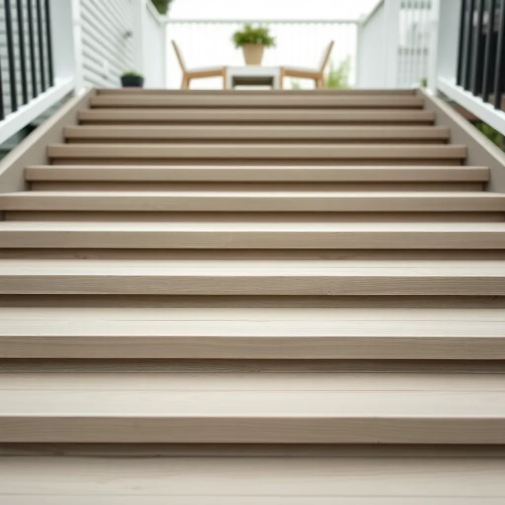 Schody tarasowe z deski kompozytowej