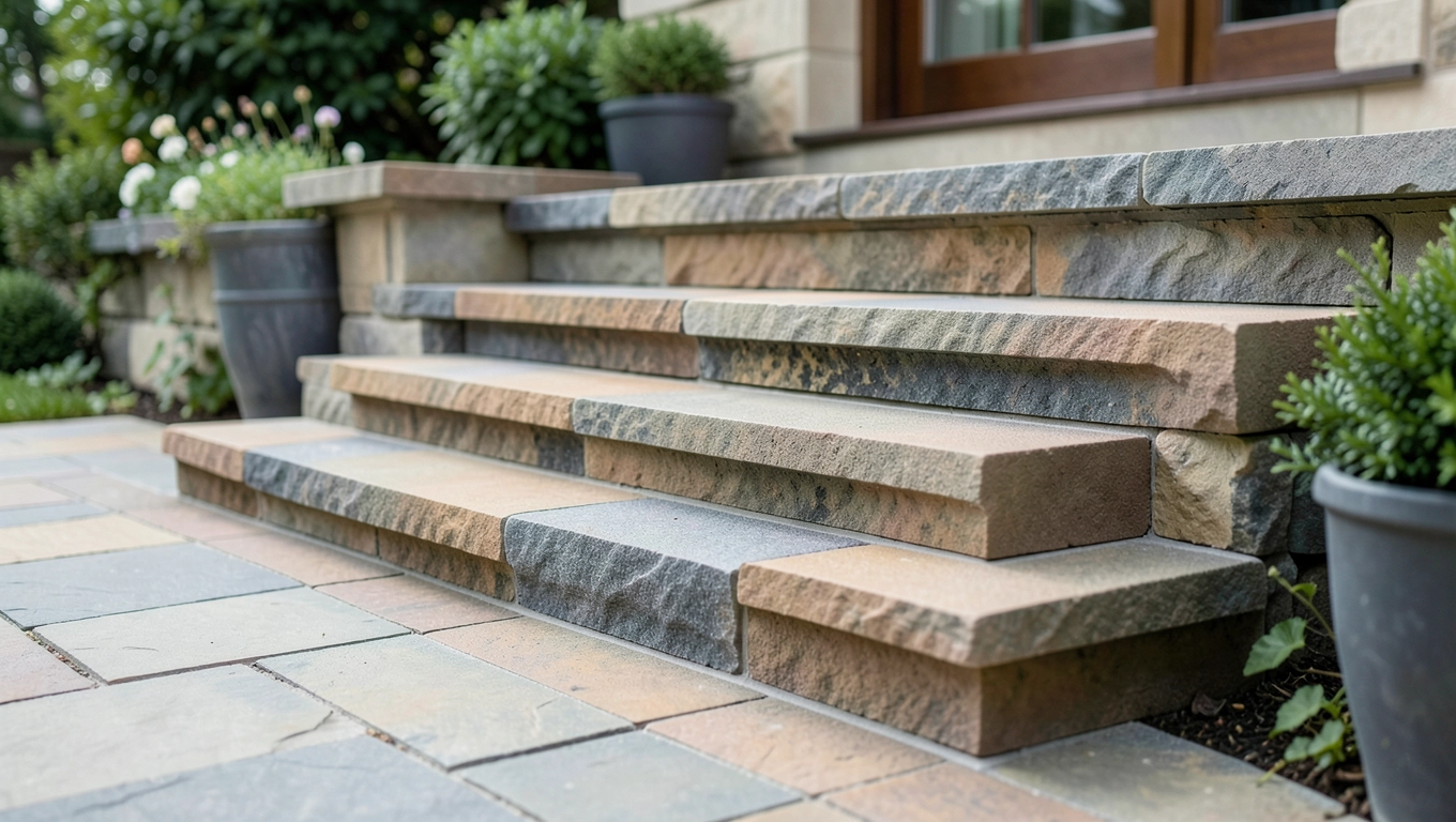 Schody tarasowe z kostki