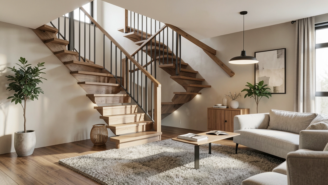 Schody w salonie aranżacje